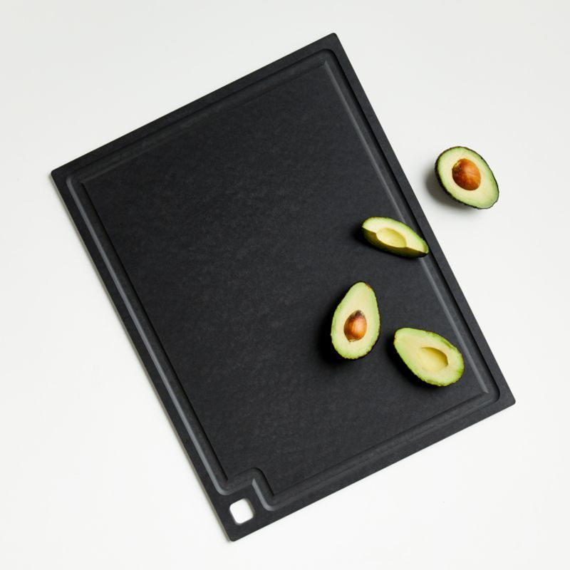 Epicurean Gourmet Modern Black Paper Composite Cutting Board/Cheese Serving Board 17.5"x13" + Rev... | Crate & Barrel