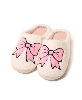Girls' Plush Bow Slippers - Big Kid | Bloomingdale's (US)