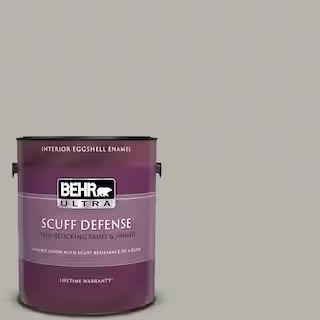 BEHR ULTRA 1 gal. #PPU24-11 Greige Extra Durable Eggshell Enamel Interior Paint & Primer 275401 -... | The Home Depot