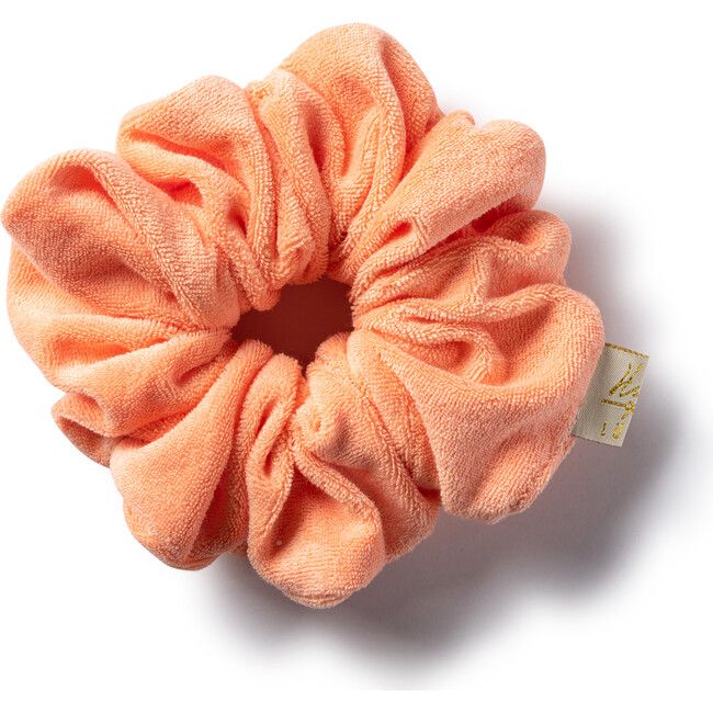 Halo Luxe | Terry Scrunchie, Peach (Orange, One Size) | Maisonette | Maisonette
