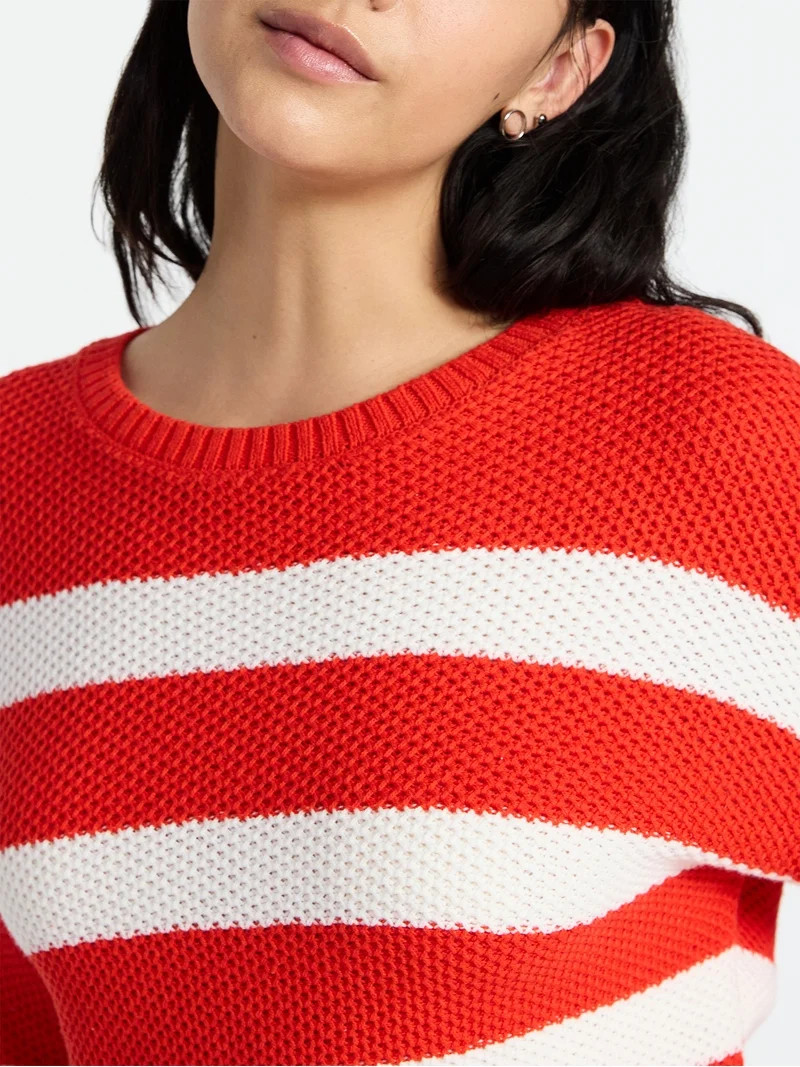 No Boundaries Drop Shoulder Crewneck Pullover Top and Shorts Set, 2-Piece, Women's XXS-XXL | Walmart (US)