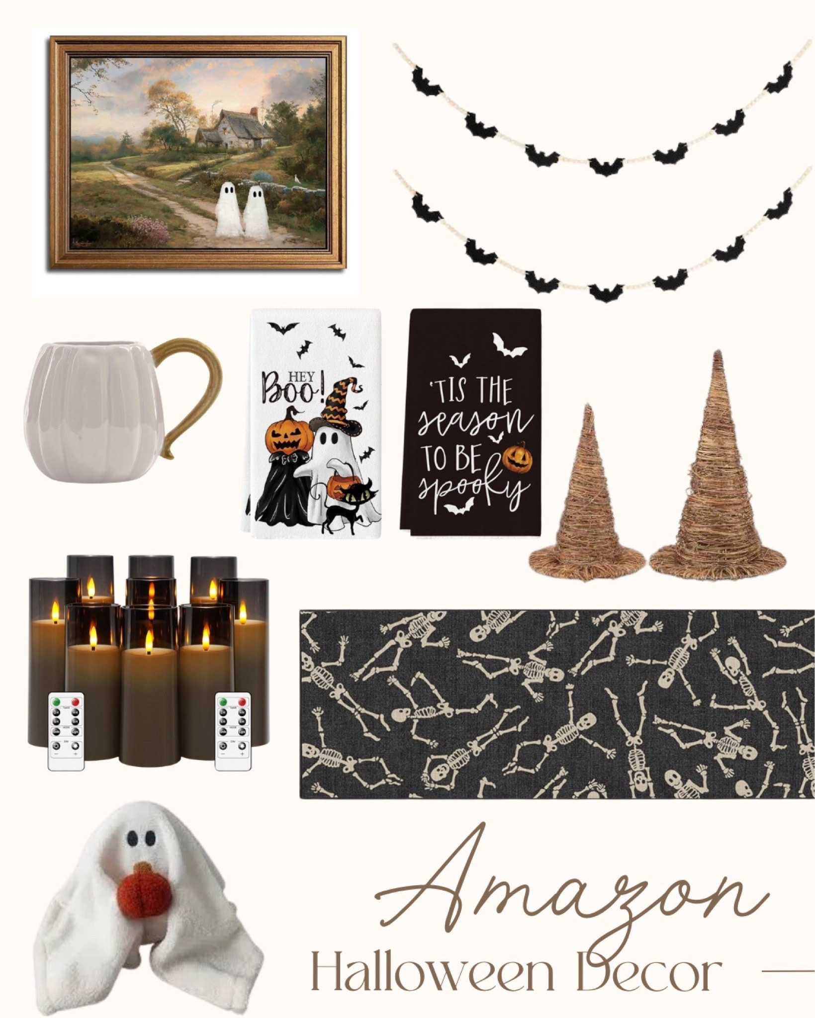 Amazon Halloween Decor 🎃👻🦇

Halloween decor, seasonal decor, home decor, found it on Amazon, skeleton rug, rattan witch hats, bat garland, ghost pillow, ghost wall decor, pumpkin mug, kitchen towels

#LTKHalloween #LTKSeasonal #LTKHome