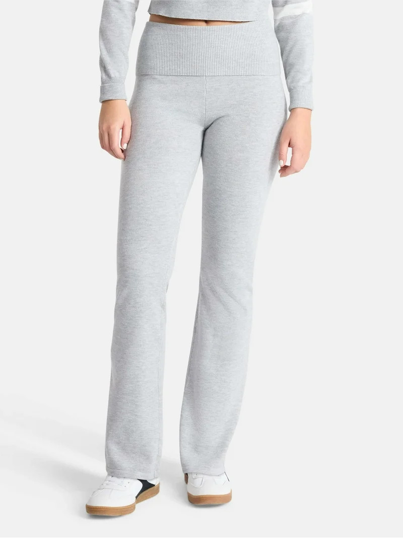 No Boundaries Flare Foldover Pants, 31'' Inseam, Women's | Walmart (US)