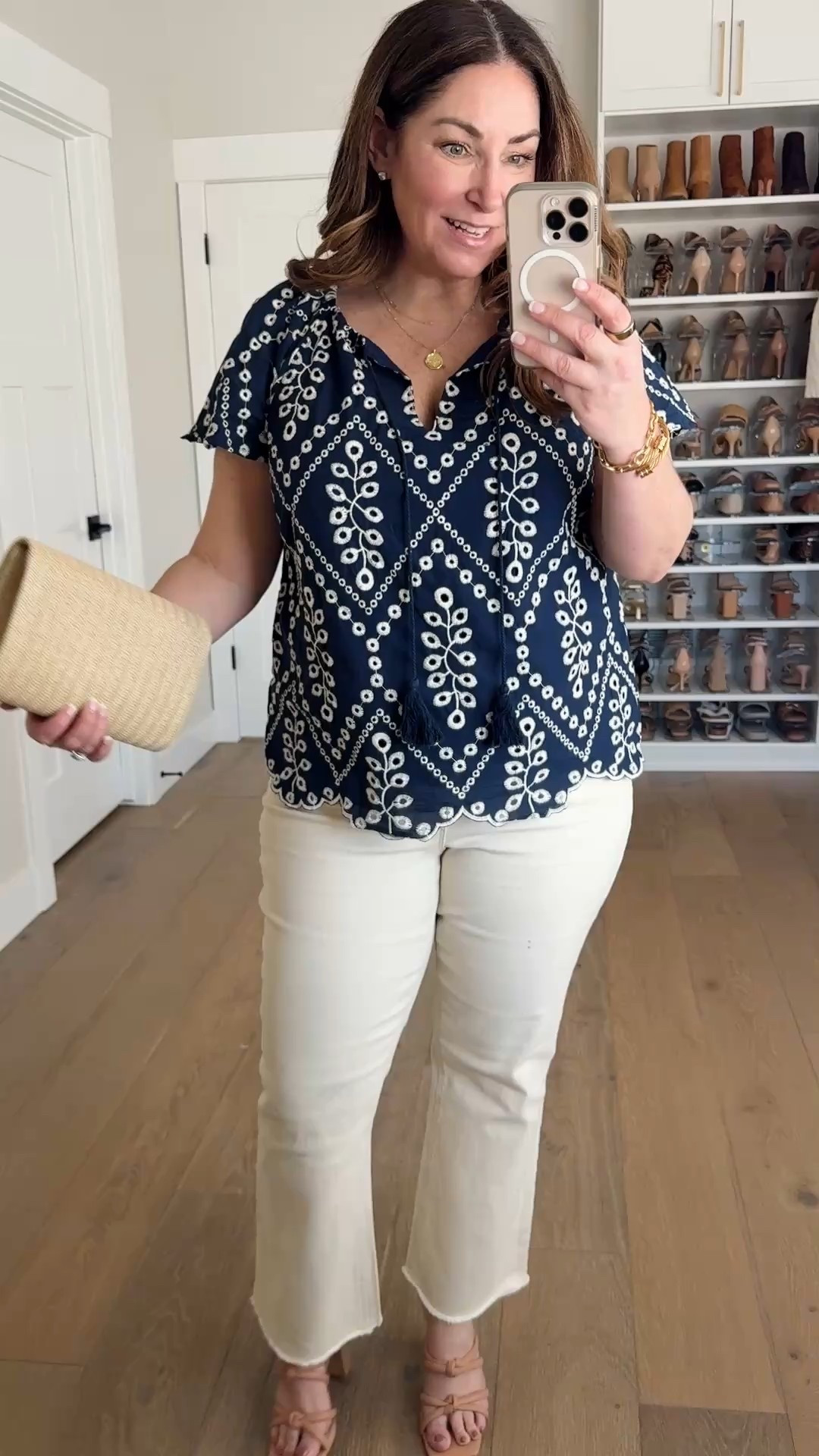 Spring white jeans- Love the wide leg of the Madewell style and the stretchy waistband of the off-white. Wearing 14 in bottoms, large in tops.

#LTKSeasonal #LTKWatchNow #LTKMidsize