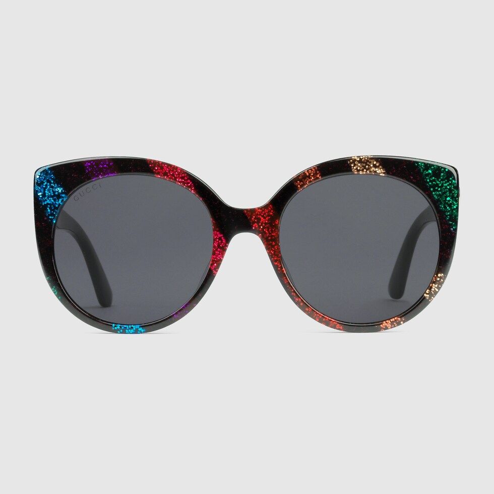 Cat eye glitter acetate sunglasses | Gucci (US)