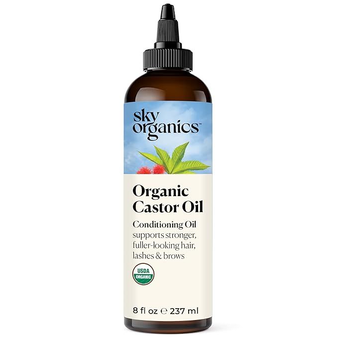 Sky Organics - Castor Oil Organic - Volumizing Hair Oil - Scalp, Lashes, Brows - Pure Castor Oil ... | Amazon (US)