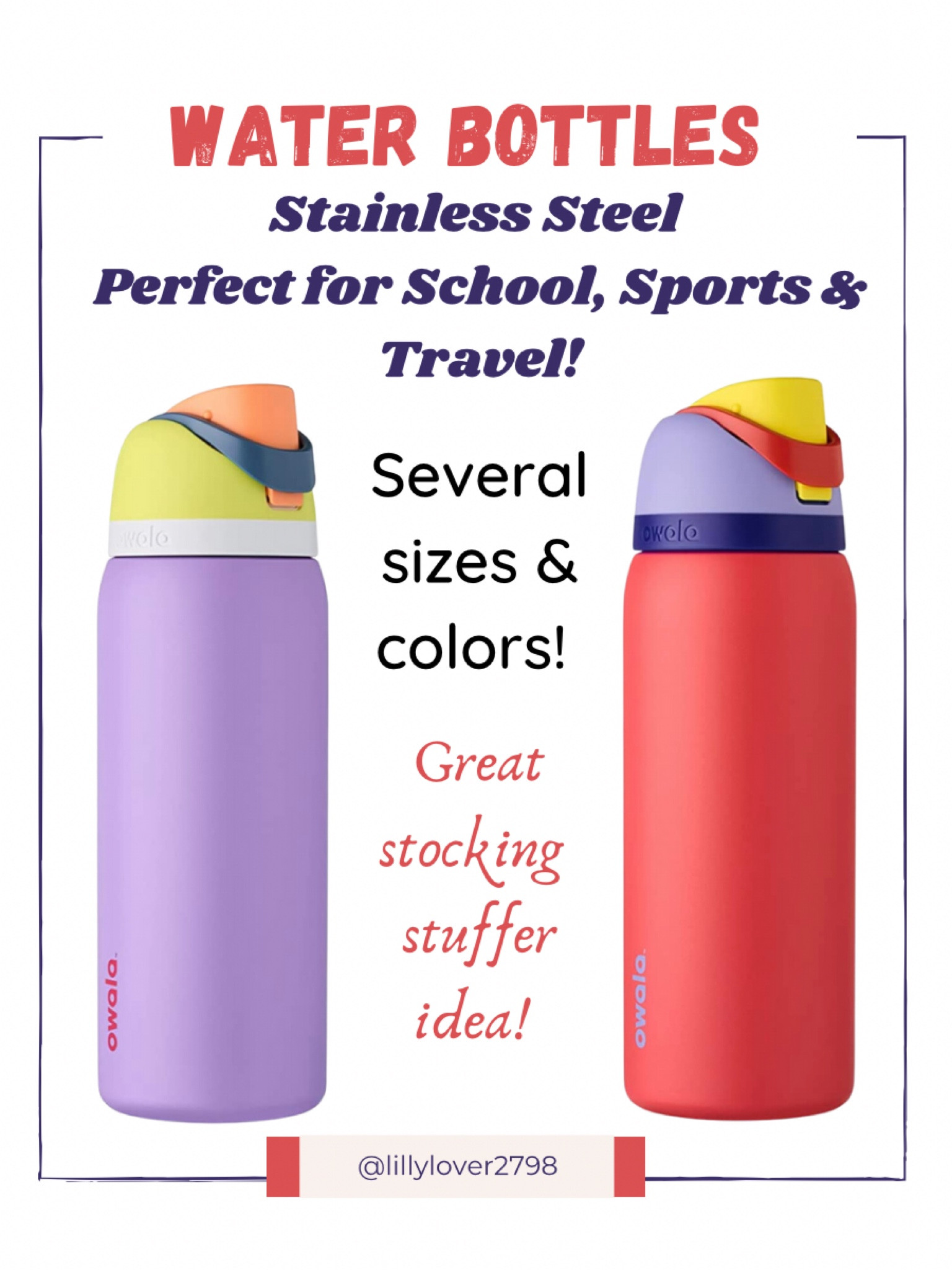 Stocking Stuffer 

Excellent stocking stuffer for the family - available in adult, kids and toddler sizes. Keeps your water cold for hours! 

Perfect for sports, travel or everyday use. Comes in different sizes and colors. 
#LTKHoliday #LTKFamily #LTKKids #LTKHome #LTKTravel #LTKCyberWeek #LTKU #LTKActive #LTKFitness 

water bottle. Owala, gift for her, gift for kids, gift for the family, water bottle, tumbler, travel water bottle, stocking, stocking stuffer, hydration, exercise, sports bottle, 

#LTKSaleAlert #LTKGiftGuide #LTKFindsUnder50