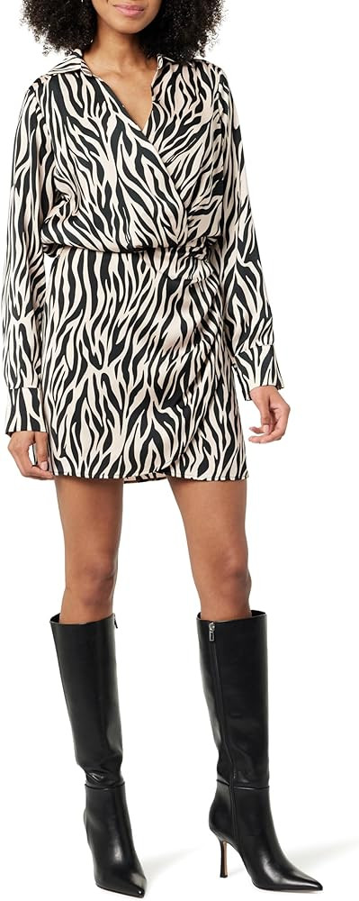 The Drop Women's Mack Silky Wrap Mini Dress | Amazon (US)