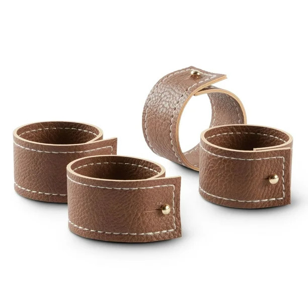 Better Homes & Garden Persia Napkin Rings, Brown, 2"W x 1.25"L, 4 Pieces - Walmart.com | Walmart (US)