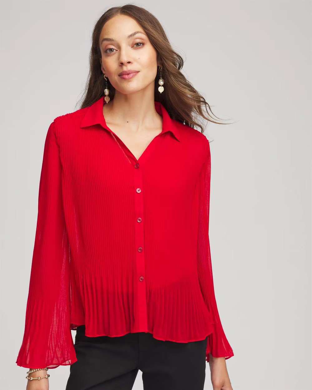 Pleated Georgette Blouse | Chico's