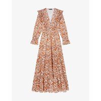 Ruflina paisley-print frilled organic-cotton maxi dress | Selfridges