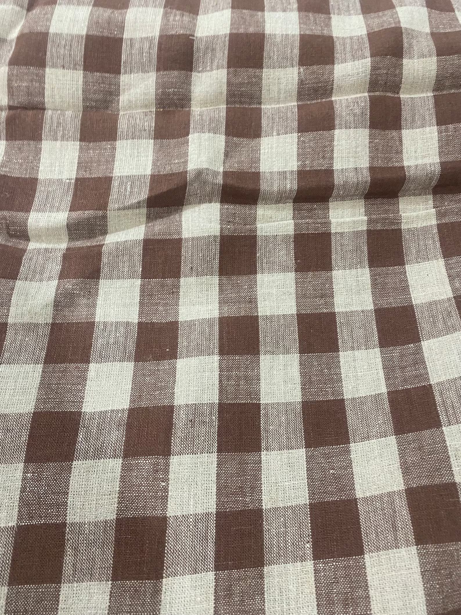 Check Pattern Self Weave Linen Fabric ,pillow Cover, Chair Cover, Sofa Cover, Home Decor , Table ... | Etsy (US)