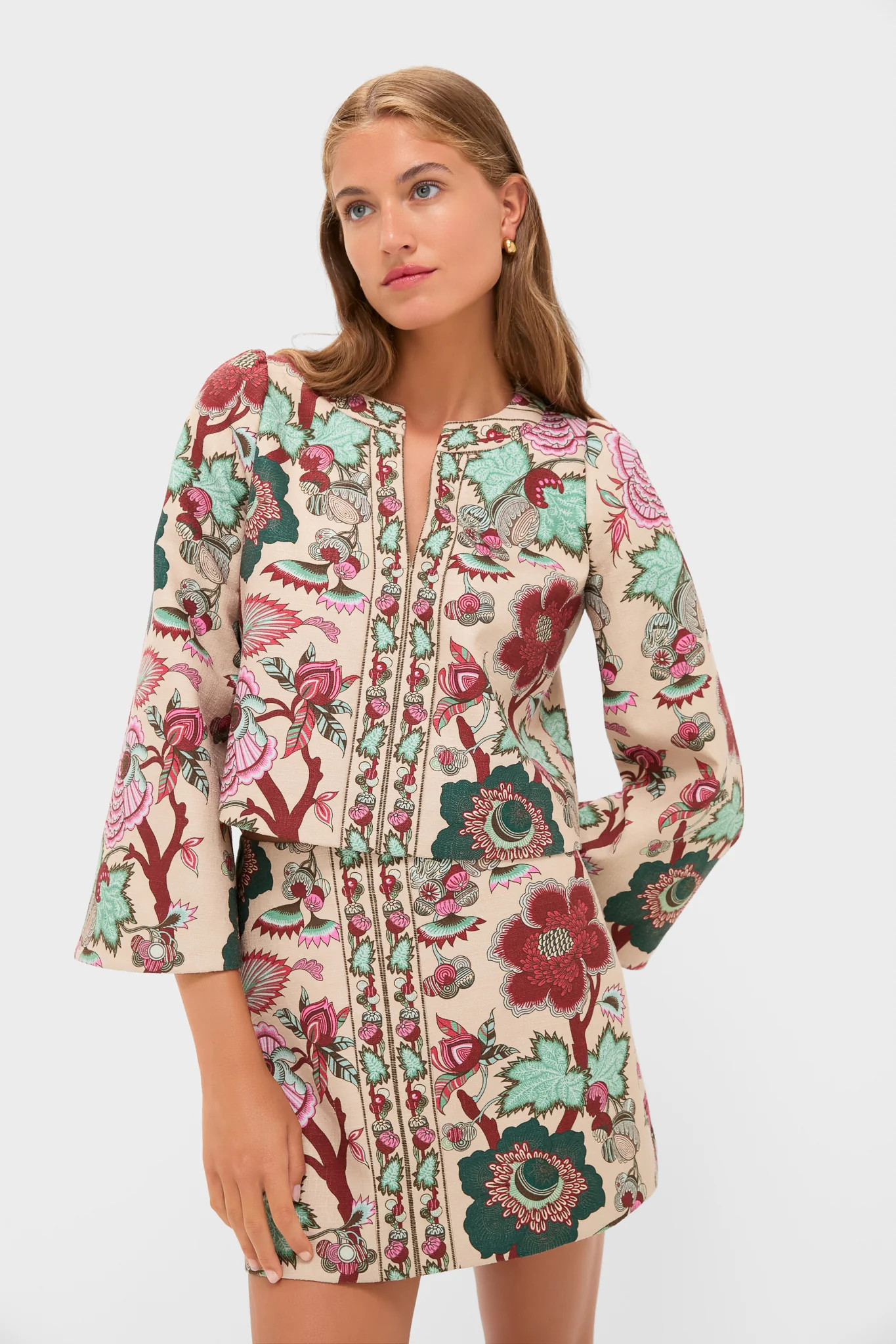 Garden Scrollwork V-Neck Maxine Top | Tuckernuck (US)