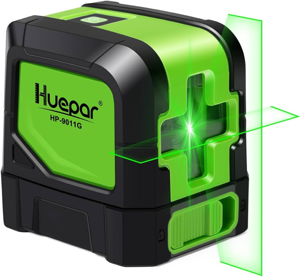 HUEPAR Laser Level, 100ft Self-Leveling Green Cross Line Laser for Picture Hanging, Tile, Decorat... | Amazon (US)