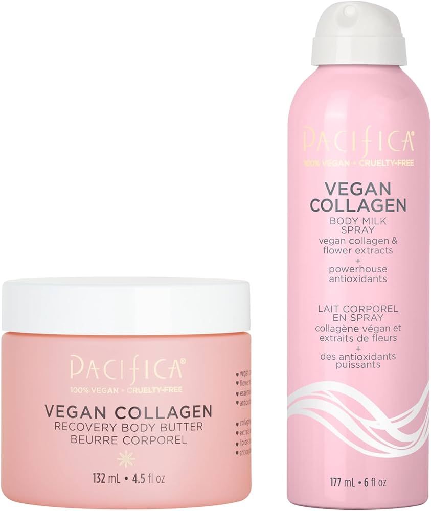 Pacifica Beauty | Vegan Collagen Body Butter + Body Milk Spray | Hydrating, Nourishing, Moisturiz... | Amazon (US)