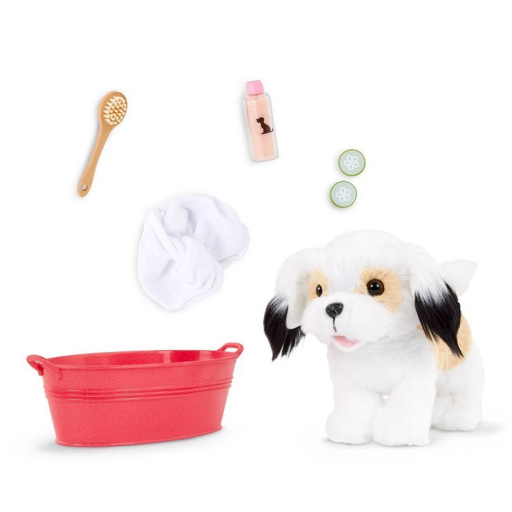 Our Generation Spa Day Pup Posable 6" Shih Tzu Pet Accessory Set | Target