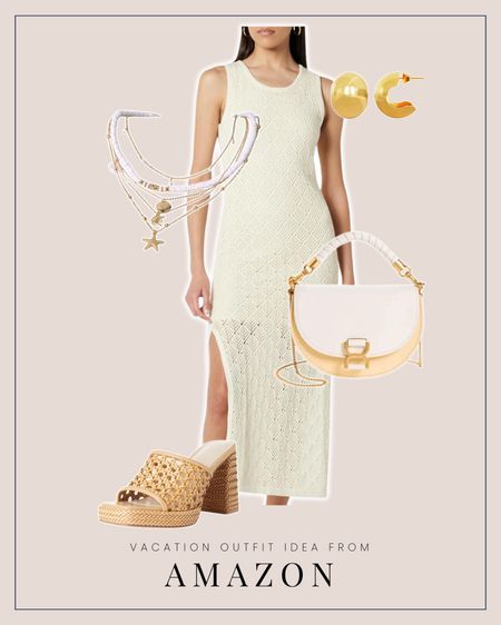 Vacation outfit idea from Amazon ☀️ maxi dress, heels, summer bag, jewelry 

#LTKFindsUnder50 #LTKFindsUnder100 #LTKSaleAlert