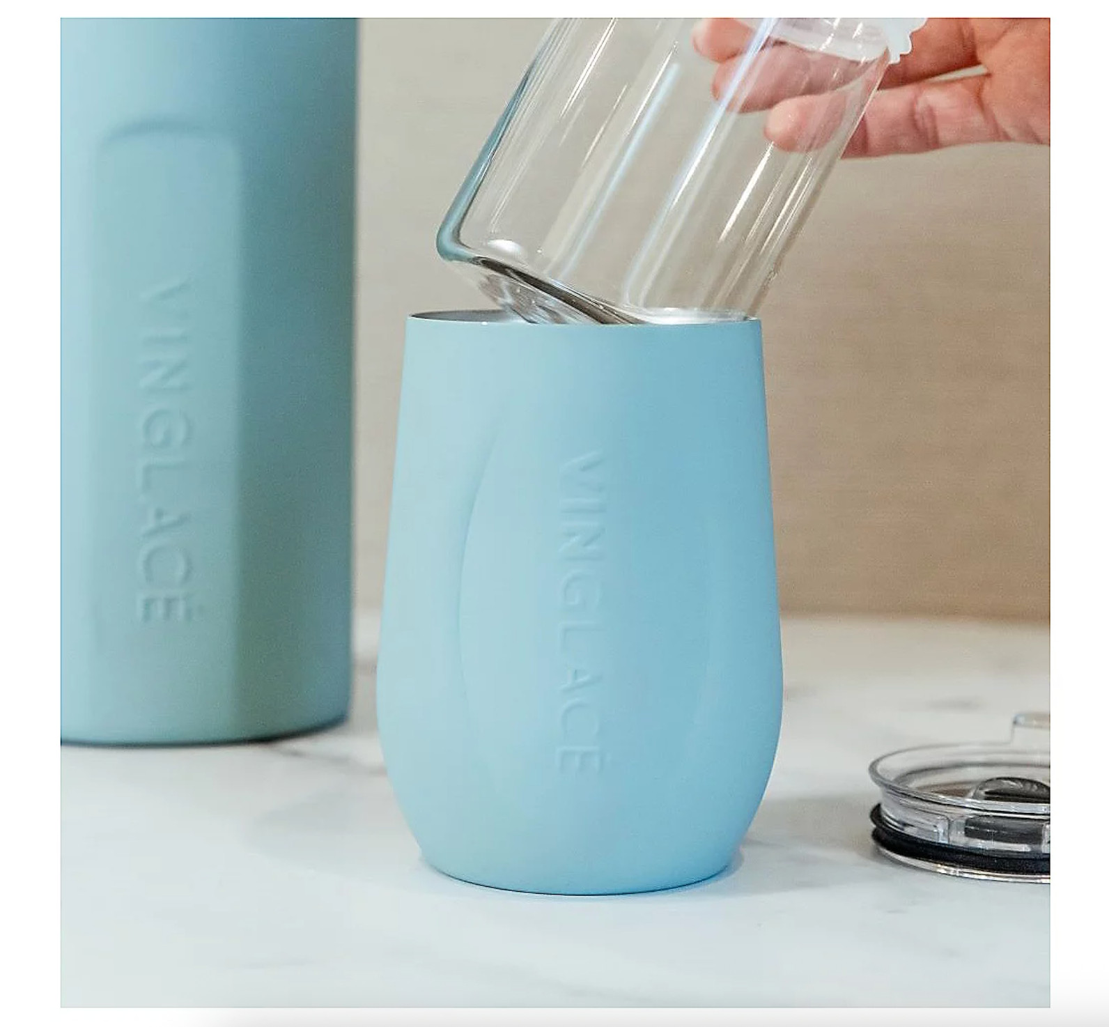 Tell me this isn't one of the coolest inventions you've seen in years ... the Vinglace Glass Lined Wine Tumbler 

 