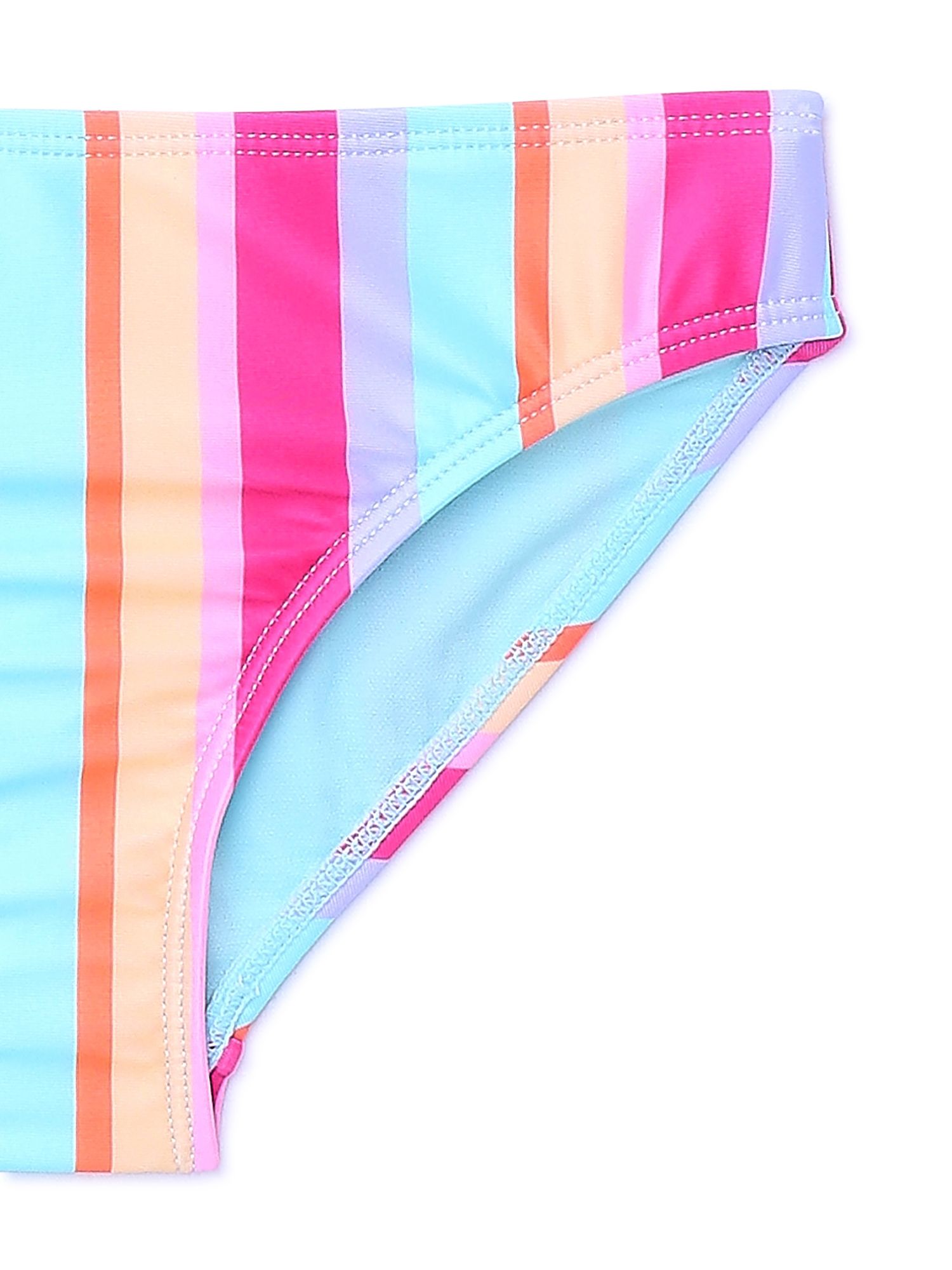 Wonder Nation Girls Ladder Back Stripe Bikini Swimsuit with UPF 50, Sizes 4-18 & Plus | Walmart (US)