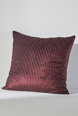 Fiora Ribbed Velvet Pillow | Anthropologie (US)