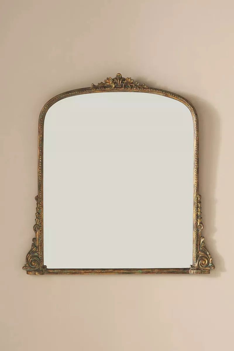 large gold Anthropologie overmantle victorian/antique/vintage style mirror | eBay UK