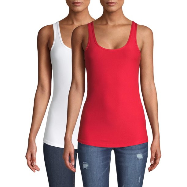 No Boundaries Juniors' Scoop Neck Tank, 2 Pack | Walmart (US)