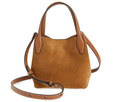 NWOT Madewell The Mini Suede Shopper Tote Bag Dried Acorn Multi Women's | eBay US