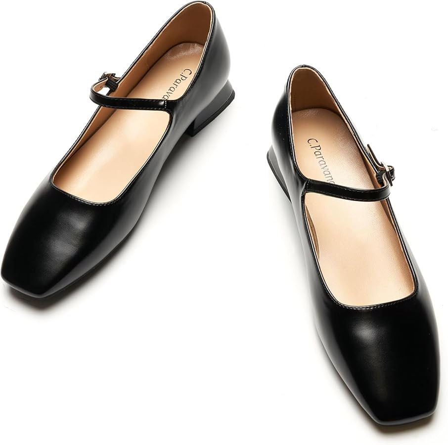 C.Paravano Women's Flats | Flats for Women | Mary Jane Shoes Women | Leather Dress Shoes | Womens... | Amazon (US)