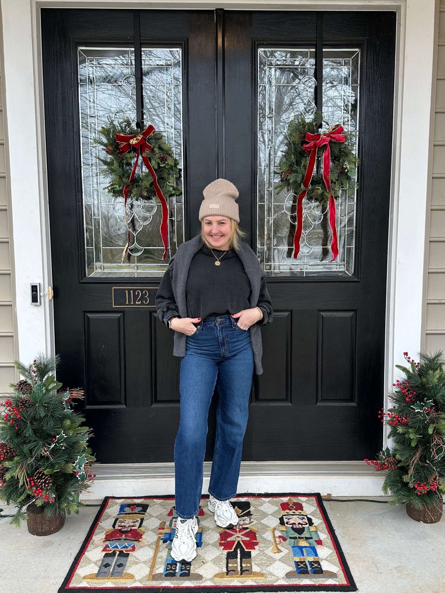 My favorite Levi’s ever and they’re 40–50% off today for Cyber Monday with free shipping 🎉
I wear these non-stop… they’re the perfect straight-leg, holiday-errands, mom-on-the-go jean. Comfy, flattering, and they hold their shape so well.
If you’ve been waiting to grab a pair, today is the day. 🤎✨

Also, these @kingofchristmas mini trees and @frontgate patio wreath set are on SALE!!! Huge saving for cyber Monday! 

Everything is linked on my LTK!

⸻
levis jeans sale levi’s cyber monday denim straight leg jeans women holiday outfits casual winter outfit cozy winter style black door christmas porch decor nutcracker doormat beanie winter fashion mom style neutral winter outfit

⸻

#LTKsale #LTKCybersonday #LTKdenim #LTKwinterstyle #LTKmomstyle #LTKholiday #LTKunder100 #LTKdealalert #LevisJeans #CyberMondayDeals #WinterOutfitIdeas #CasualWinterOutfit #StraightLegJeans #LTKfinds #LTKseasonal #HolidayStyle


#LTKHoliday #LTKCyberWeek #LTKootd