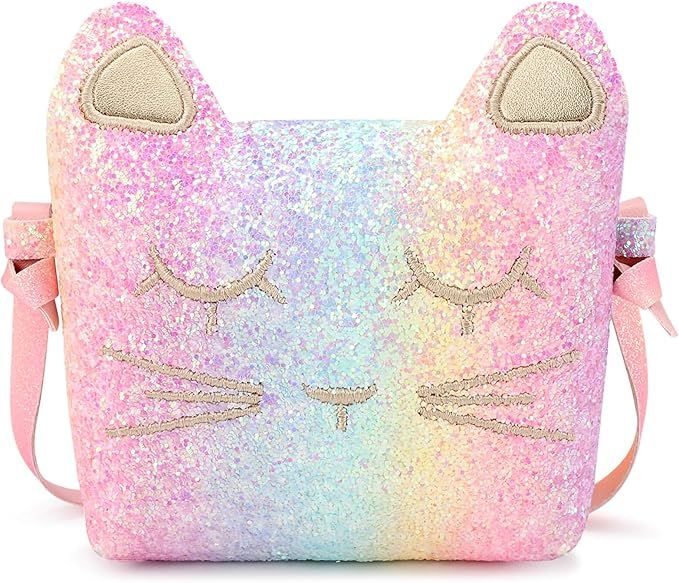 mibasies Kids Cat Purse for Little Girls Toddlers Wallet Crossbody Bag | Amazon (US)