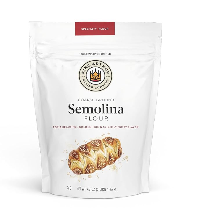 King Arthur Semolina Flour, Coarse Ground, High Protein Durum Wheat, Kosher, 3lbs,White | Amazon (US)