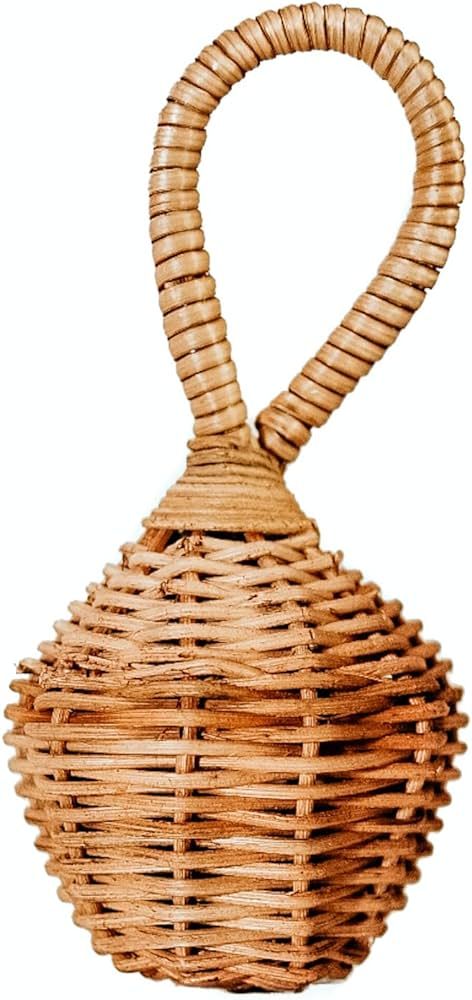 Neka Rattan Rattle | Montessori Handmade Ages 3 Months and Up, Baby Bear Brown, Shaker Rattle (Cl... | Amazon (US)