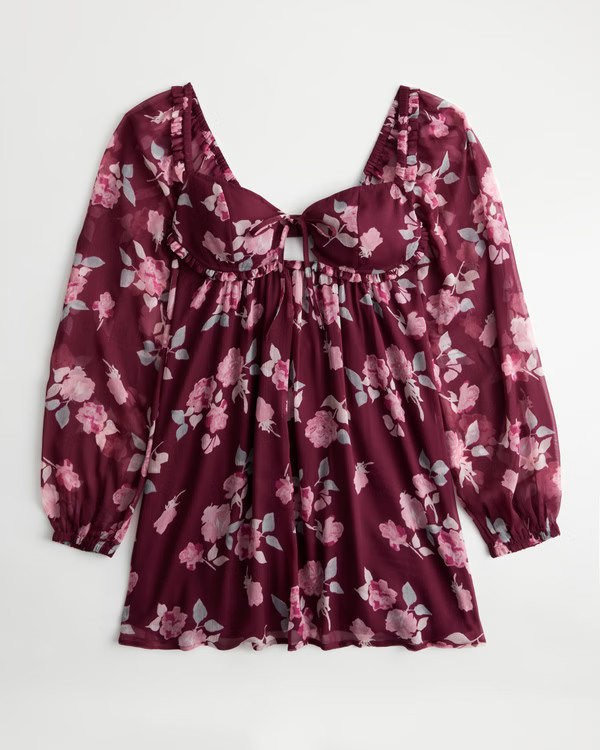 Women's Social Tourist Ruffle Chiffon Babydoll Dress | Women's New Arrivals | HollisterCo.com | Hollister (US)