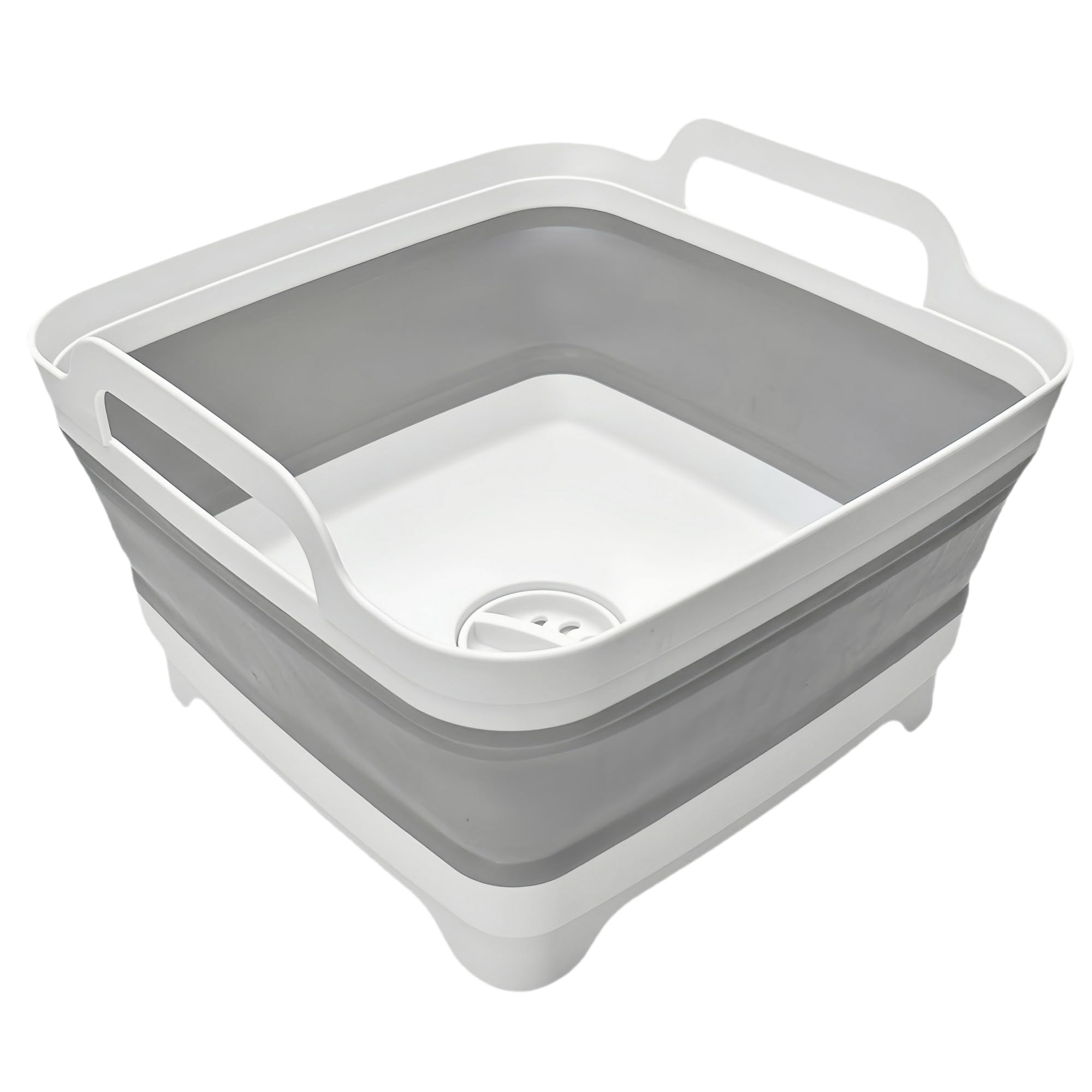Collapsible Wash Basin 9L, Foldable Dish Tub with Drain Plug, Portable Collapsible Dish Basin, Ca... | Amazon (US)