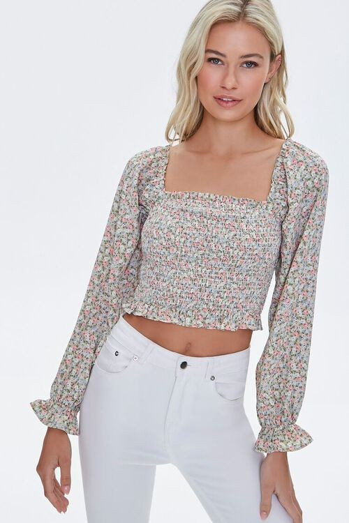 Floral Print Smocked Top | Forever 21 (US)