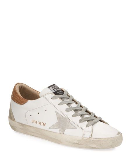 Superstar Leather Lace-Up Sneakers | Neiman Marcus