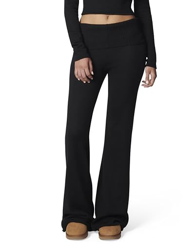 florence by mills Women's Barre Collection Foldover Wide Leg Pant, Black, XX-Small | Amazon (US)