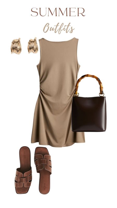 Summer outfits, brown dress, bag, earrings 

#LTKFindsUnder50 #LTKTravel #LTKWorkwear