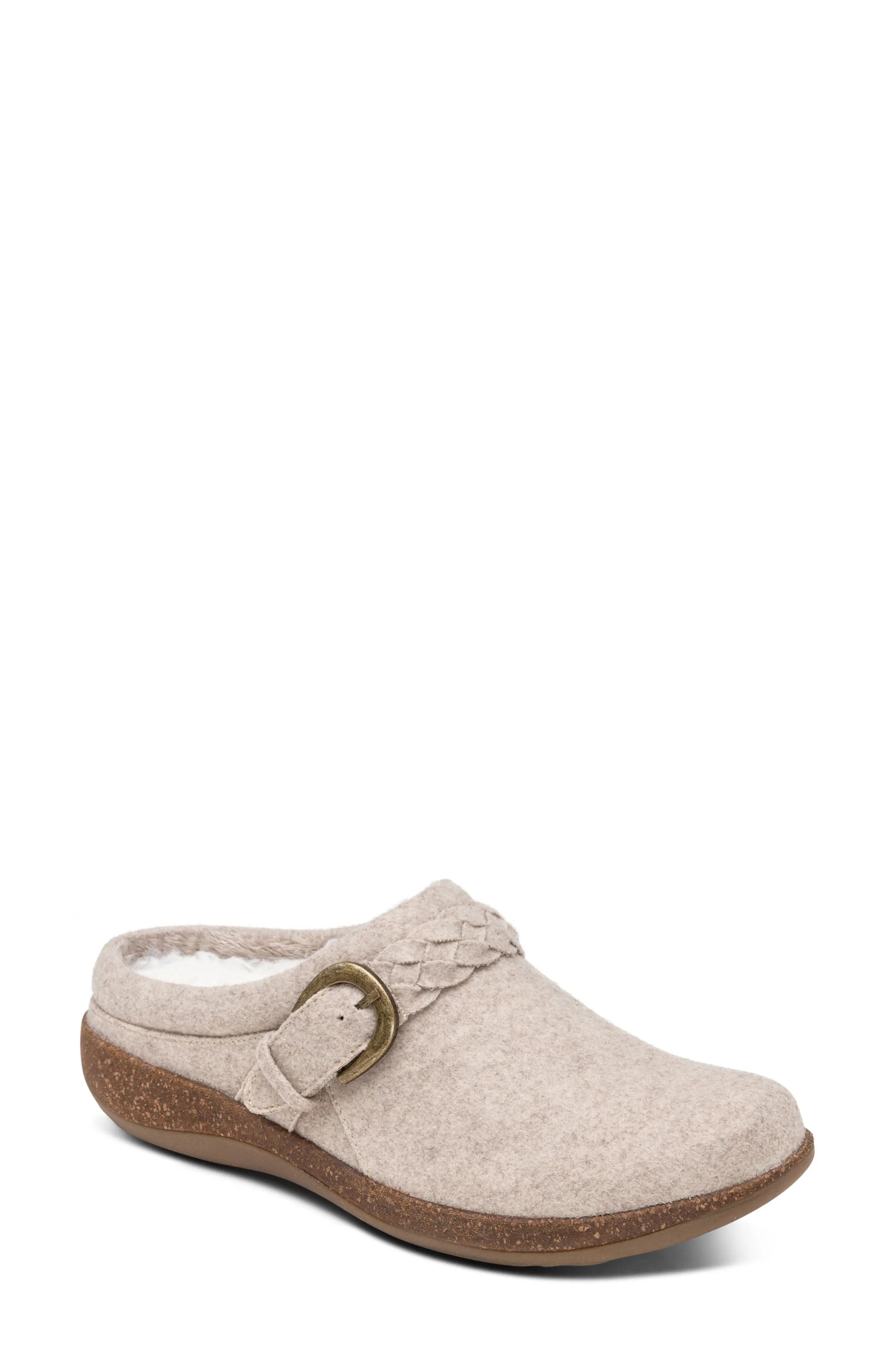 Aetrex Libby Wool Clog in Oatmeal at Nordstrom, Size 9-9.5Us | Nordstrom