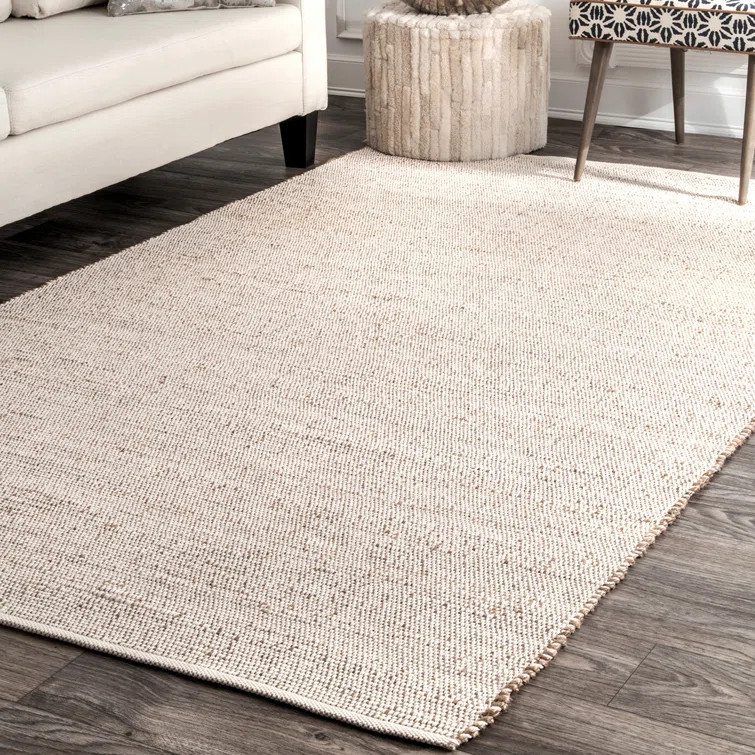 Helton Handmade Flatweave Beige Area Rug | Wayfair North America