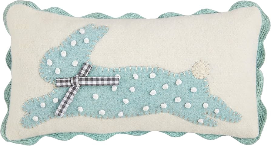 Mud Pie Easter Mini Pillow, 12" x 6", Jumping Bunny | Amazon (US)