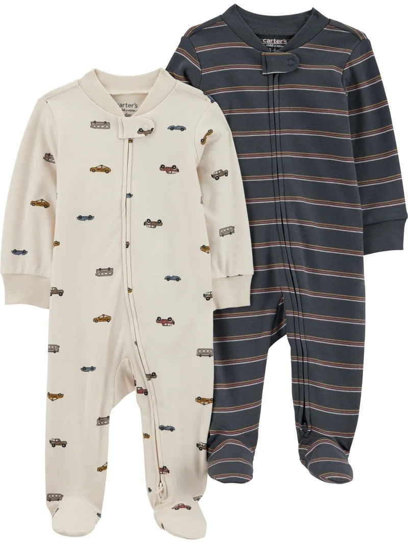 Carter's Child of Mine Baby Sleep N Play, 2-Pack, Sizes Preemie-6/9 Months | Walmart (US)