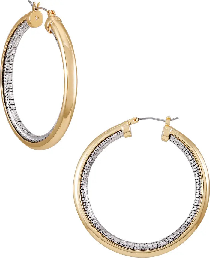 Vince Camuto Two-Tone Hoop Earrings | Nordstromrack | Nordstrom Rack
