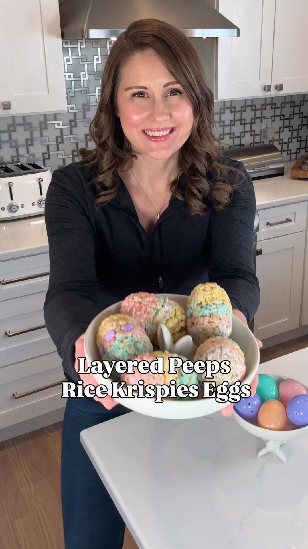 Pastel layers + Peeps = the CUTEST Easter treat idea 🐣💛🌸

These layered Peeps Rice Krispies eggs are almost too pretty to eat… almost. Using plastic Easter eggs to mold them gives you that perfect egg shape and the color layers turn out so fun and vibrant!

Here’s how I made them:
In four separate bowls, add:
• 1 cup Rice Krispies
• 1½ tbsp butter
• 5 Peeps marshmallows (same color per bowl)

Microwave each bowl for about 30 seconds, or until the marshmallows are melted. Stir really well so the cereal is fully coated and glossy. Repeat with each color so you end up with four bowls of bright, fluffy mixture.

Lightly spray the inside of plastic Easter eggs, then press the colors in layers. Let them set, pop them out, and you’ve got the sweetest little layered treat for baskets, parties, or dessert trays 💕

Everything you need to recreate these is linked here!

#EasterTreats #PeepsDessert #RiceKrispiesTreats #EasterBaking #SpringSweets

#LTKHome #LTKSeasonal #LTKfoodie