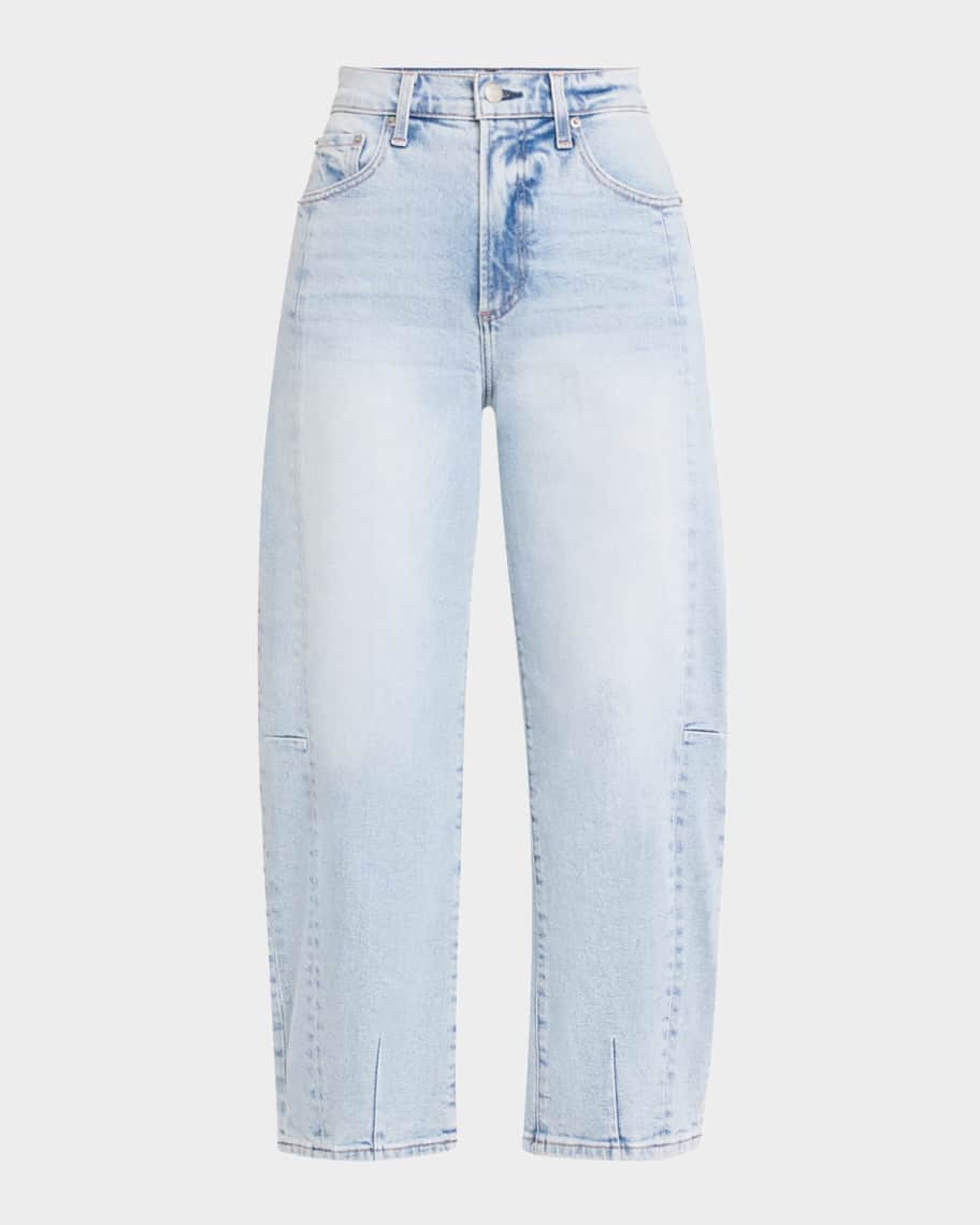 Eli High-Rise Arched-Leg Jeans | Neiman Marcus