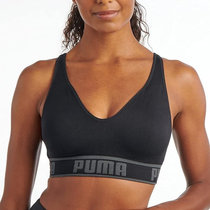 PUMA Women's Seamless Padded Sports Bra | Amazon (US)