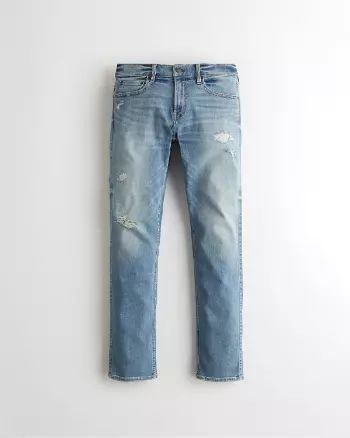 Guys Advanced Stretch Slim Straight Jeans from Hollister | Hollister (US)