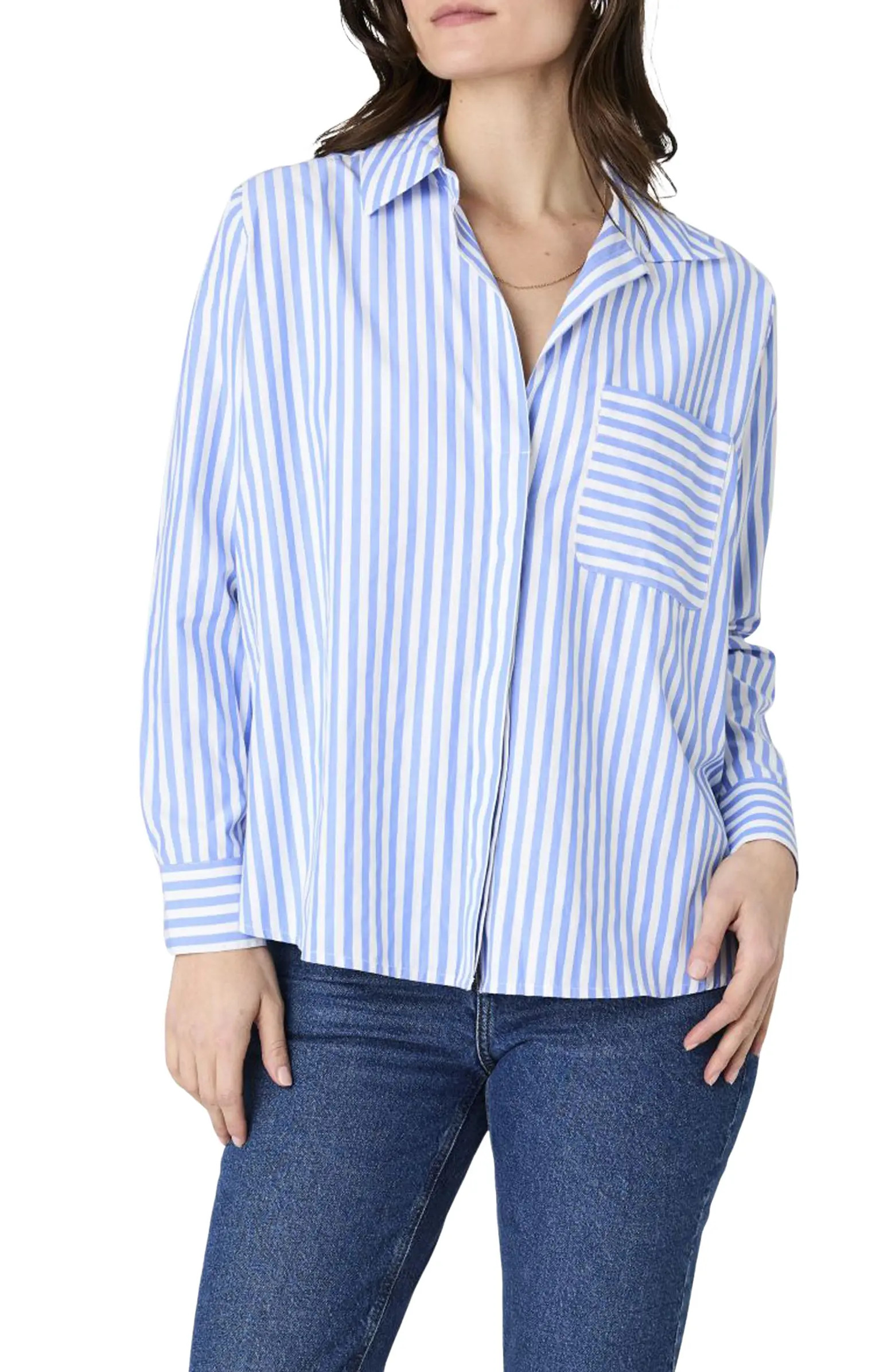 Stripe Relaxed Popover Shirt | Nordstrom Rack
