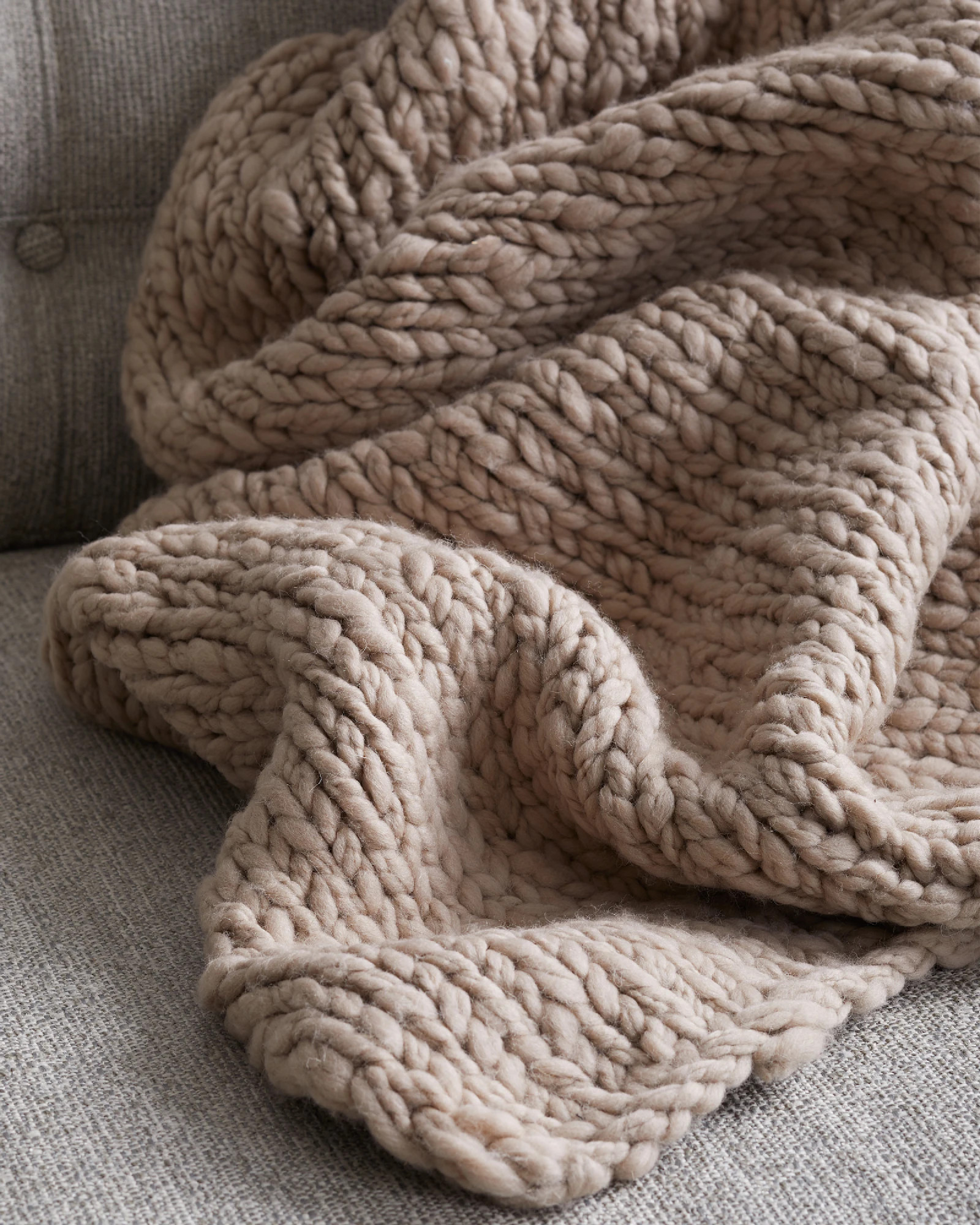 Chunky Hand Knit Wool Throw | Quince
