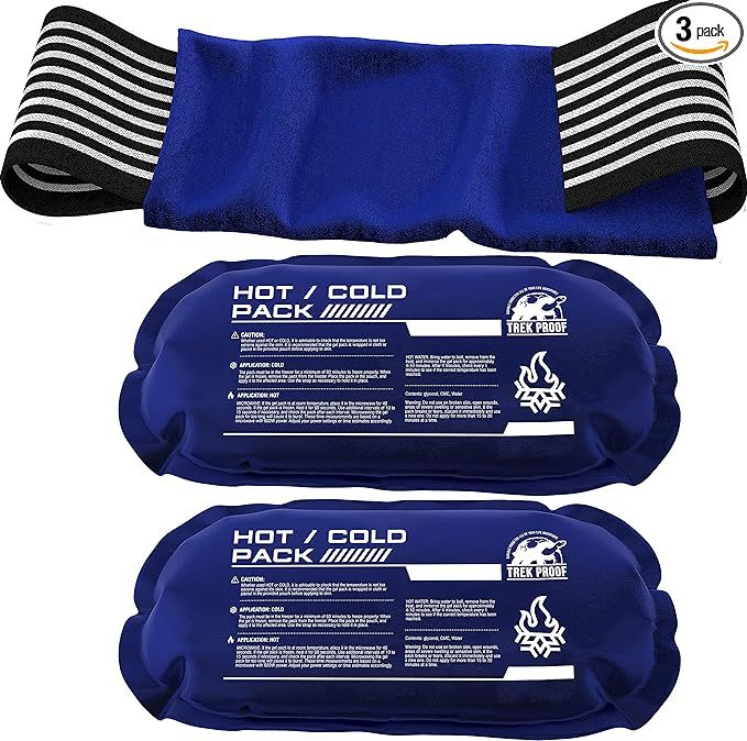 Ice Pack (3-Piece Set) – Reusable Hot and Cold Therapy Gel Wrap Support Injury Recovery, Allevi... | Amazon (US)